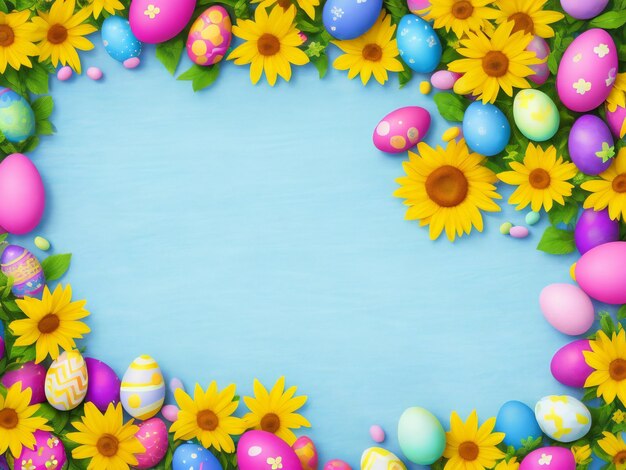 Sunny Easter background ai generated