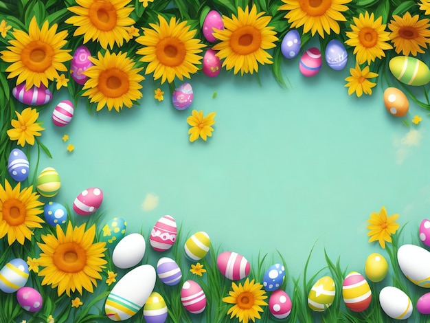 Photo sunny easter background ai generated