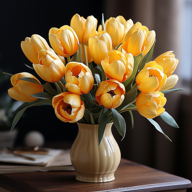 Sunny Elegance gele tulpen bloeien met schoonheid