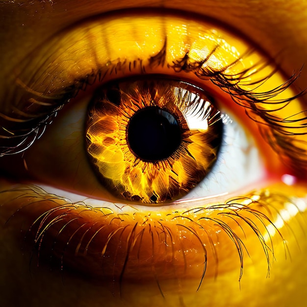 写真 サニー・グロウが黄色い目の輝きを探索する