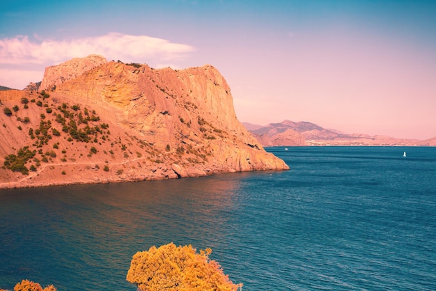 Sunny rocky coast