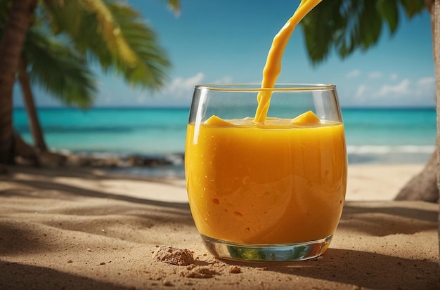 Sunny Serenity Mango Juice Oasis