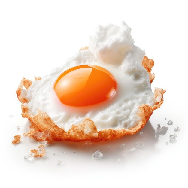 Sunny Side Up Egg isolated on white generative AI