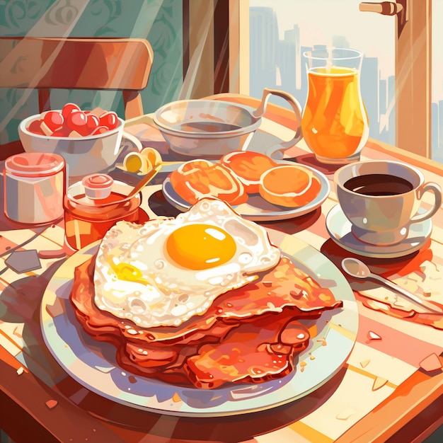 Sunny Side Up The Warmth and Delight of a Breakfast Scene