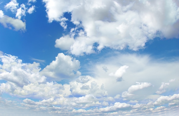 Sunny sky background whith  clouds