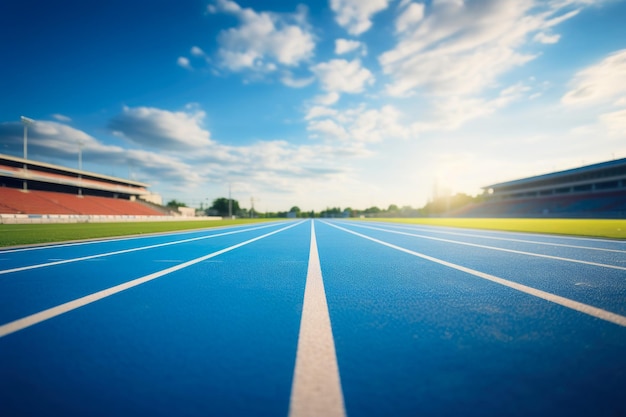 Sunny Sky Over Running Track Locatie