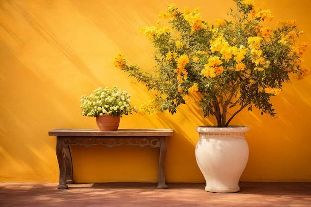 Sunny splendor spectrum yellow wall photo