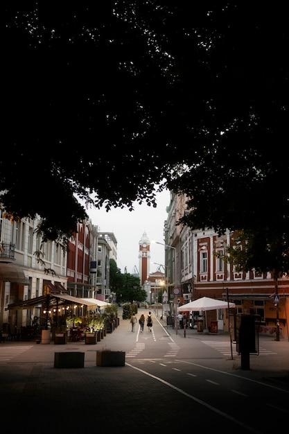 Foto paesaggio urbano soleggiato