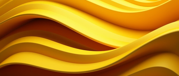 Sunny Yellow Abstract Curves