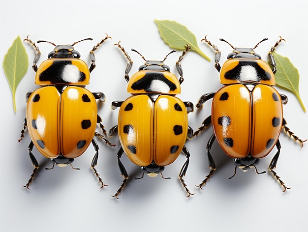 Sunny Yellow Ladybug Trio