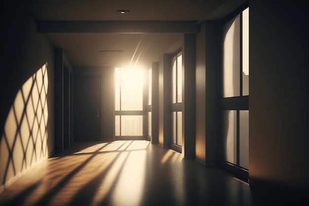 sunray falling in apartment