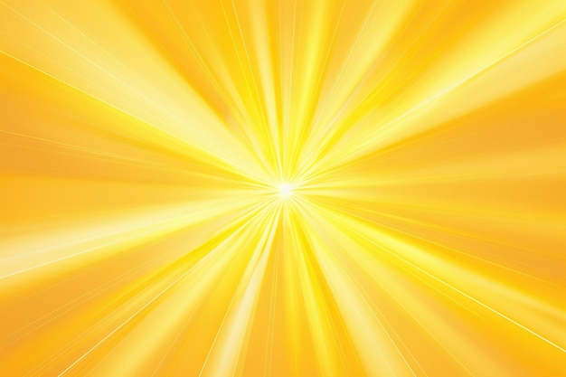 Солнечные лучи, прорывающиеся сквозь ярко-желтое небо. Красочное изображение солнечного света с лучами на красивом фоне.
