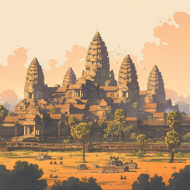 Sunrise at Angkor Wat A Majestic Temple Scene