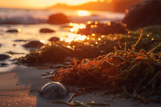 Photo sunrise beach landscape