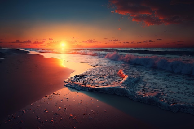 Sunrise beach ocean