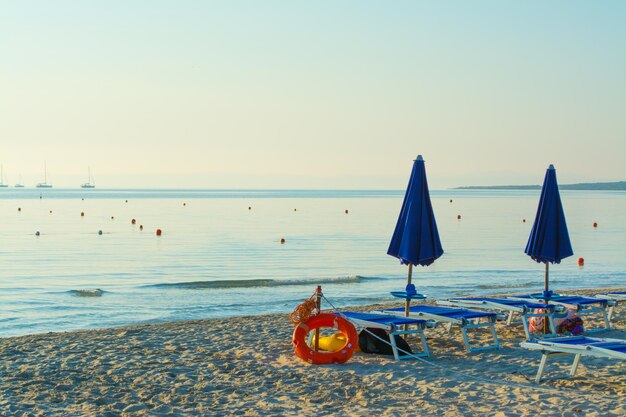 Sunrise on the beach in sardinia