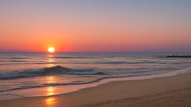 Photo sunrise and beach view