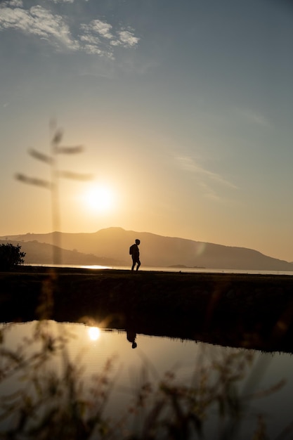 Sunrise beautiful natural landscape in the city