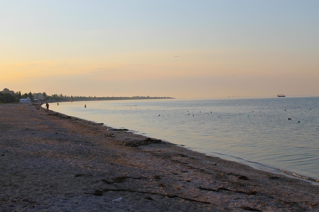 Sunrise over the Black sea Ukraine