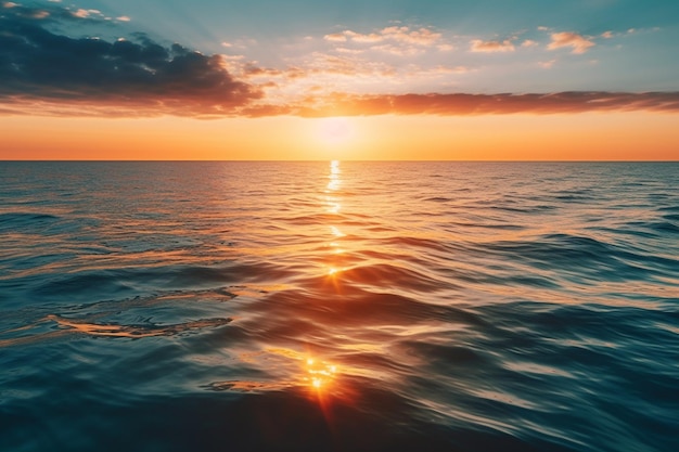 A sunrise over a calm ocean mental health