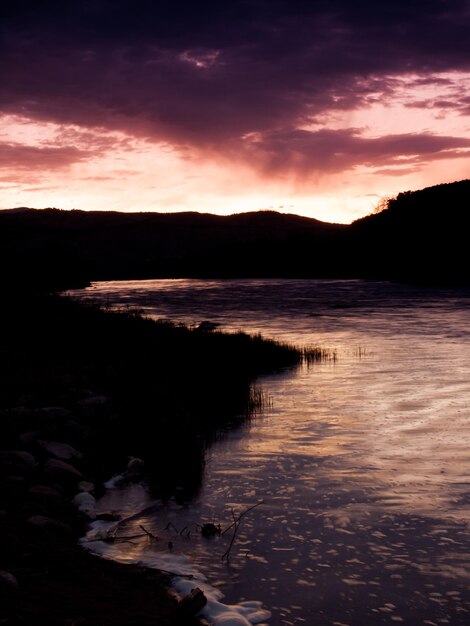 Sunrise over the Colorado River at Gypsum, Colorado.