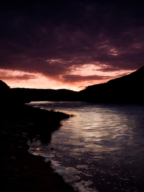 Sunrise over the Colorado River at Gypsum, Colorado.