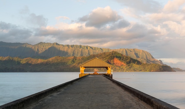 Sunrise over Hanalei Bay Kauai Hawaii