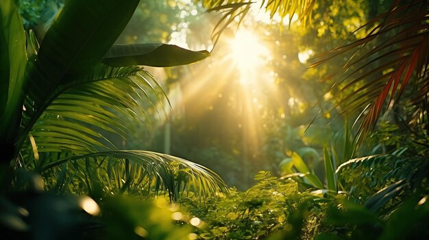 사진 정글 의 열대 우림 에서 해가 뜨는 모습