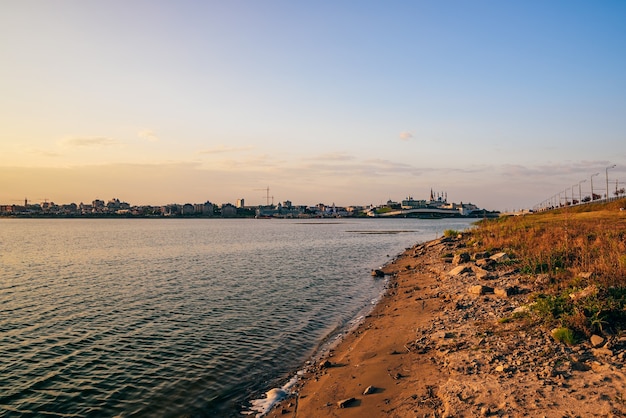 Sunrise at the Kazan Kremlin and Kazanka river