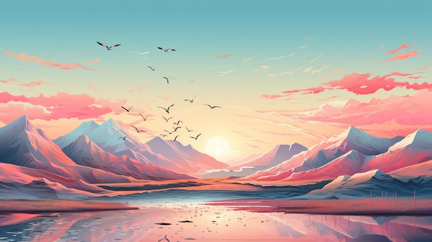 sunrise landscape scene