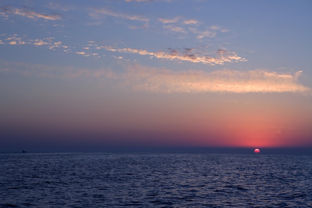 Sunrise at mediterranean sea