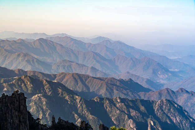 中国黄山の日の出