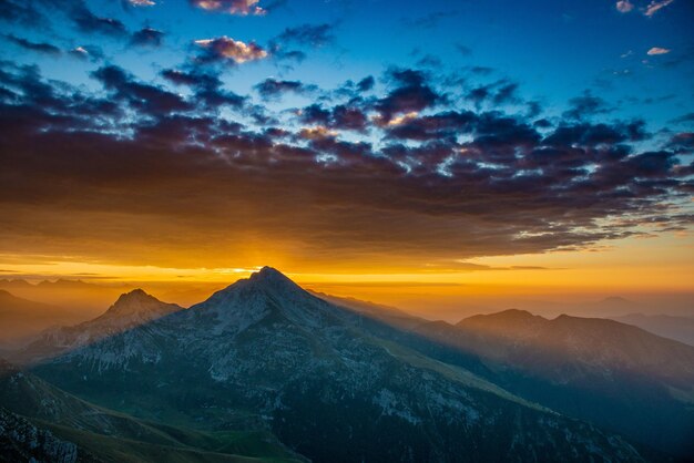 Sunrise in the mountains