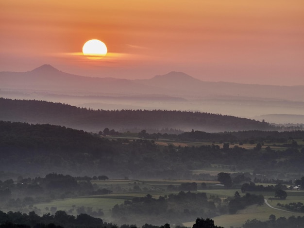 sunrise over the mountains