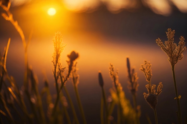 Sunrise nature bokeh