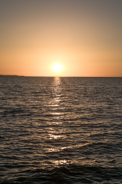 Sunrise panorama over the Red sea