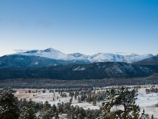 Sunrise over Rocky Mountain National Park, Colorado.