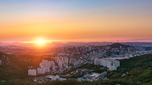 Sunrise Seoul City South Korea