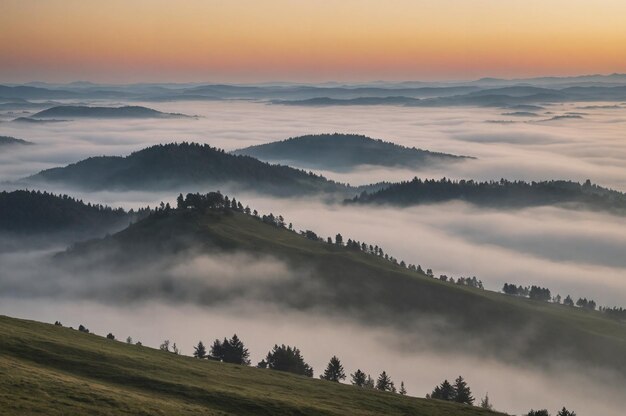 Sunrise Serenade Above the Foggy Vale