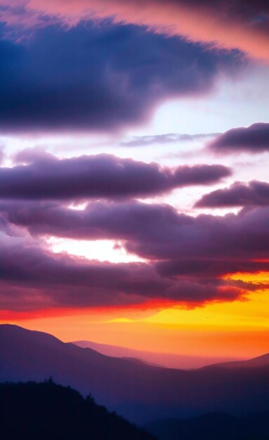 Foto priorità bassa della natura di tramonto di alba