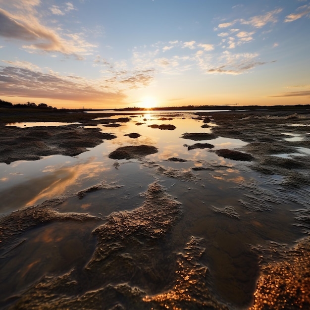 Sunrise over the tidal flats