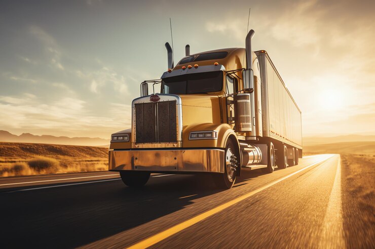 sunrise truck AI generated image