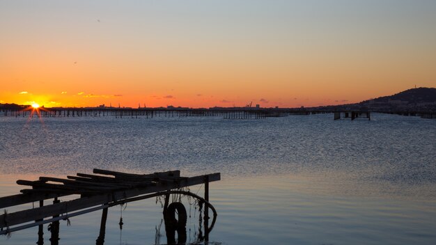 Sunrise over water