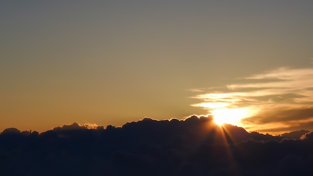 Sunrise with cloud in the morning , Japan