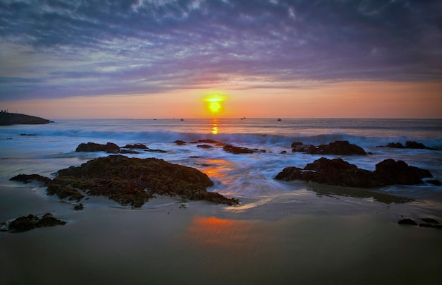 Sunrises on the coast of South Vietnam
