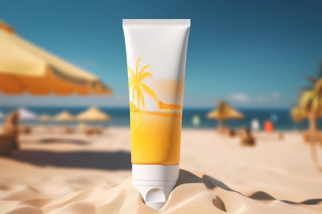 Sunscreen bottle Cosmetic design health Generate Ai