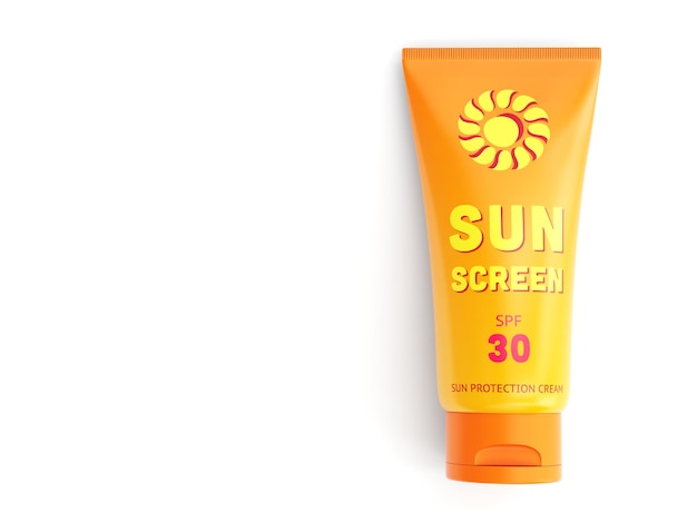 Sunscreen cream tube