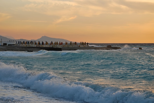 Tramonto nel mar egeo