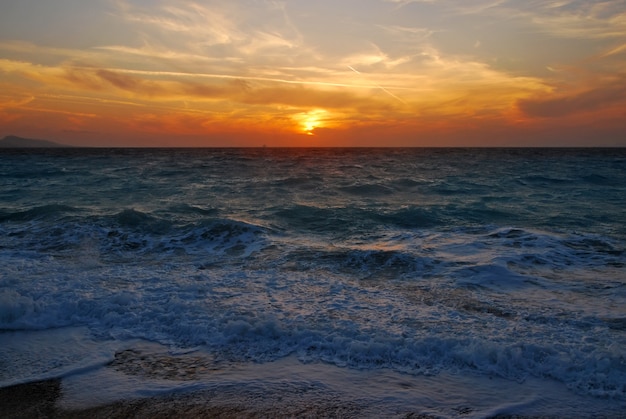 Sunset in the Aegean Sea