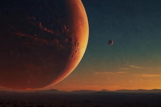 Sunset another planet